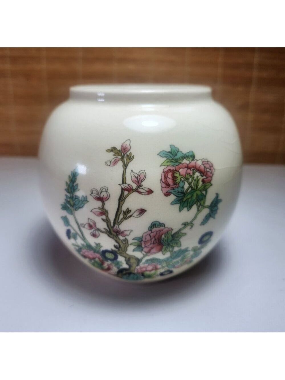 Sadler England Jar Indian Tree Planter Vase Ginger Jar Cream Colour